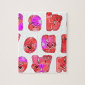 Maak je eigen hart Art Print Design Legpuzzel (Verticaal)