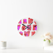 Maak je eigen hart Art Print Design Ronde Klok (Huis)