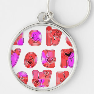 Maak je eigen hart Art Print Design Sleutelhanger