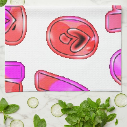 Maak je eigen hart Art Print Design Theedoek (Gevouwen)