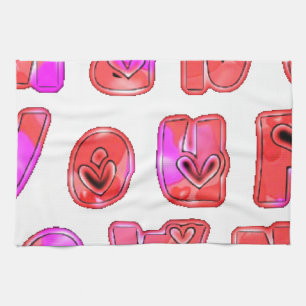 Maak je eigen hart Art Print Design Theedoek