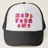 Maak je eigen hart Art Print Design Trucker Pet (Voorkant)