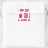 Maak je eigen hart Art Print Design Vierkante Sticker (Tas)