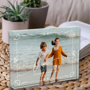Maak Je Eigen Hart Doodles Liefdes Aandenken Fotoblokken