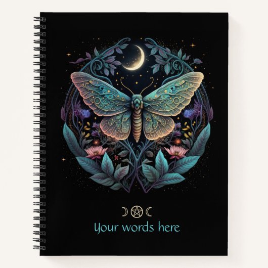 Maak Je Eigen Hemelse Roze Bloemen van de Moth Orc Notitieboek (Voorkant)
