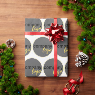 MAAK JE EIGEN HERHALENDE PATROON ZAKENLOGO CADEAUPAPIER