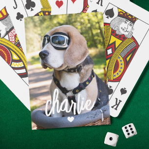 Maak Je Eigen Hond Naam Foto Speelkaarten