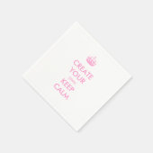 Maak je eigen houden kalm en doorgaan met roze servetten (Hoek)