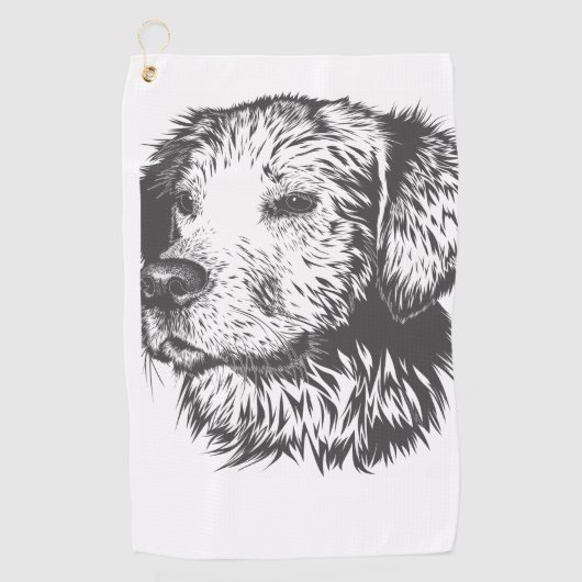 Maak Je Eigen Huisdierhond Gepersonaliseerd Golfhanddoek (Voorkant)