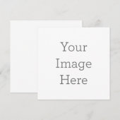 Enkele uitnodiging, Maat: 13,3 x 13,3 cm, Papier: Signature Mat, Enveloppen: Wit (Voorkant / Achterkant)