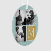 Maak Je Eigen Huwelijksfotocollage Monogram Ornament (voorkant)