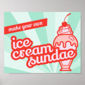 Maak je eigen Ice Cream Sundae Bar-tabletteken Poster (Voorkant)