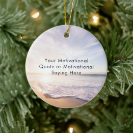 Maak Je Eigen Inspirerende Citaat Strand Foto Keramisch Ornament