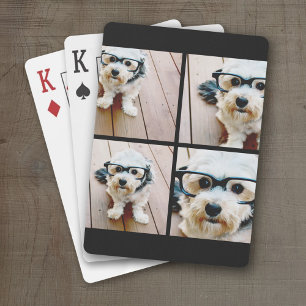 Maak je eigen Instagram-collage Zwart 4 foto's Pokerkaarten