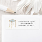 Maak je eigen joodse bruiloft-adreslabels etiket (Insitu)