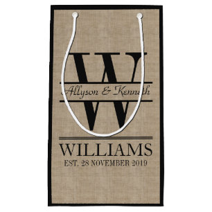 Maak Je Eigen Jute Logo Jubileum Monogram Klein Cadeauzakje