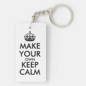 Maak je eigen kalmte - zwart sleutelhanger (achterkant)