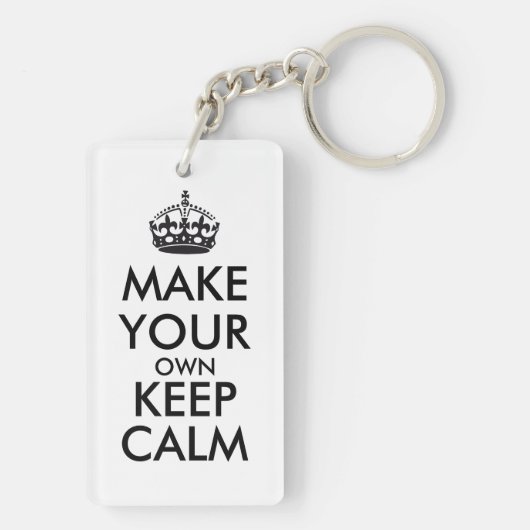 Maak je eigen kalmte - zwart sleutelhanger (achterkant)