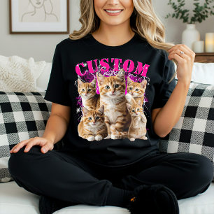 maak je eigen kat of huisdieren 90s bootleg t-shirt