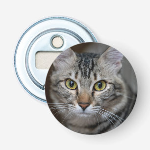 Maak Je Eigen Kattenhuisdier Foto Aangepaste Foto Button Flesopener