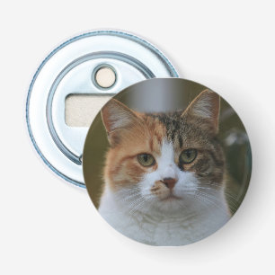 Maak Je Eigen Kattenhuisdier Foto Aangepaste Foto Button Flesopener