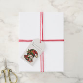 Maak je eigen Kerstplaid Gnome-thee Cadeaulabel (Met Touw)
