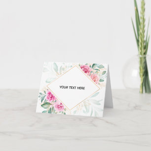 Maak je eigen kleurrijke bloemenrand bedankkaart