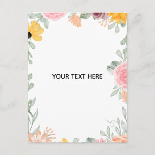 Maak je eigen kleurrijke bloemenrand briefkaart