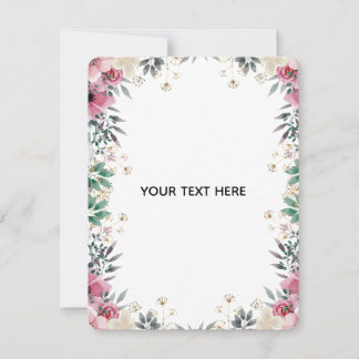 Maak je eigen kleurrijke bloemenrand notitiekaartje