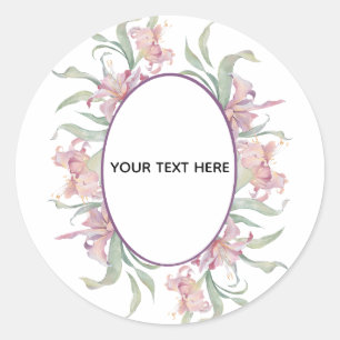 Maak je eigen kleurrijke bloemenrand ronde sticker