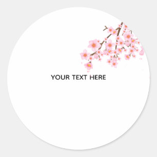 Maak je eigen kleurrijke bloemenrand ronde sticker