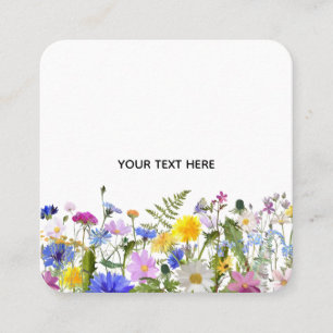 Maak je eigen kleurrijke bloemstuk vierkante visitekaartje