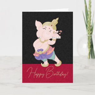 Maak Je Eigen Kleurrijke Ganesh Fluit Feestdagen Kaart