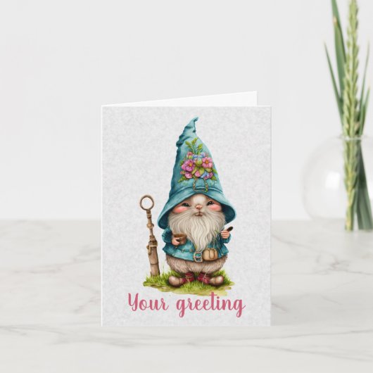 Maak Je Eigen Knuffel Spring Gnoom Kaart (Voorkant)