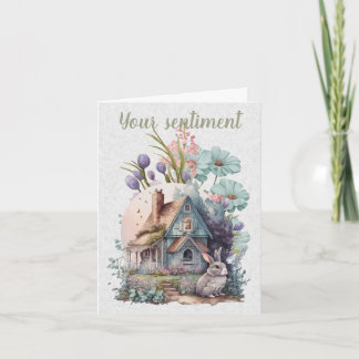 Maak Je Eigen Konijnenhuis & Wilde Bloemen Kaart