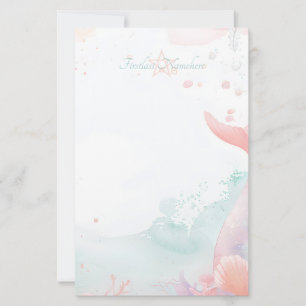 Maak Je Eigen Koraal Zeemeerminstaart Zee Schelpen Briefpapier