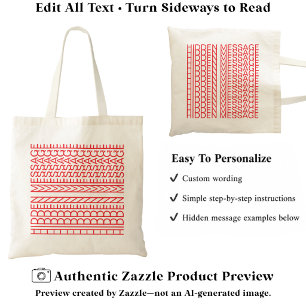Maak Je Eigen Korte Verborgen Bericht 148R Nieuwig Tote Bag
