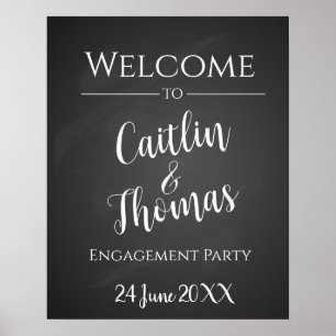 Maak je eigen krijtbord feestbord poster