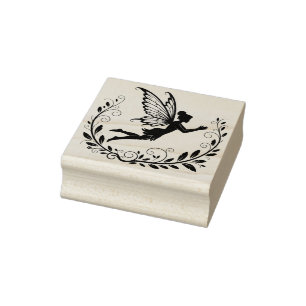 Maak Je Eigen Krullende Wingerdfee Rubberstempel