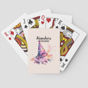 Maak Je Eigen Lente Regenboog Heksenhoed Bladeren Pokerkaarten