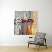 Maak Je Eigen Liefdesscript Romantisch Koppel Foto Wandkleed (In Situ (horizontaal))