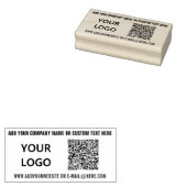 Maak je eigen logo en QR-code stempel voorbeeld (Gestempeld)