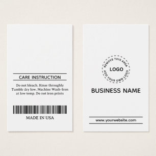 Maak Je Eigen Logo Tekst en QR Code Prijskaartjes Visitekaartje