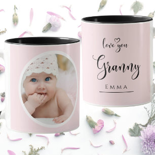 Maak Je Eigen Love You Oma Foto Cute Roze Mok