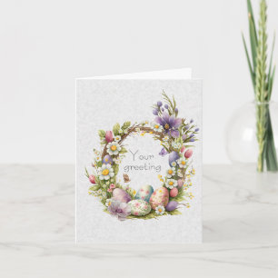 Maak Je Eigen Mandje met Eieren & Wilde Bloemen Kaart