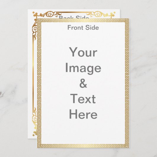 Maak je eigen Matte 5x7 Voor- en Achterverjaardag Kaart (Voorkant / Achterkant)