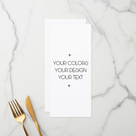 Maak je eigen menu (Voorkant / Achterkant in situ)