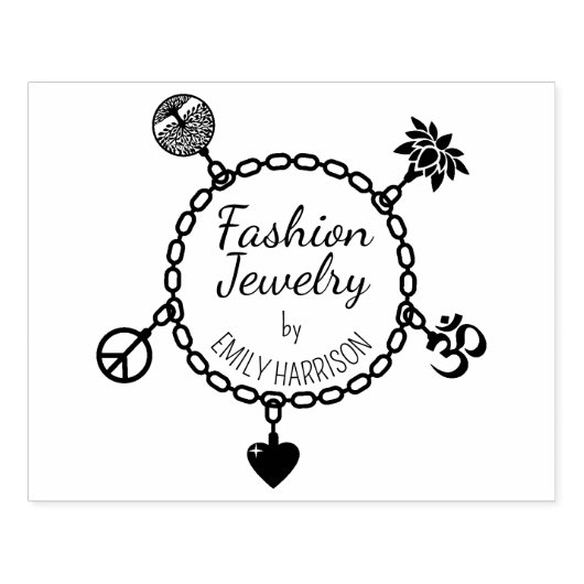 Maak je eigen Mode sieraden groot Rubberstempel (Afrduk)