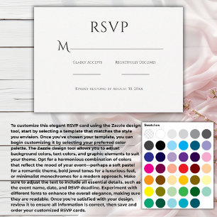 Maak Je Eigen Moderne Elegante Bruiloft RSVP Kaartje