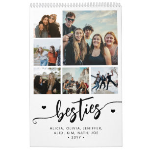 Maak je eigen moderne leuke foto van beste vriende kalender